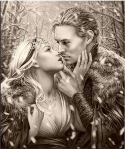 Romantic Winter Couple Paint By Numbers