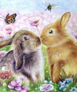 Lovers Rabbit Animal Art Paint By Numbers