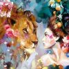 Lion and Woman Art Paint By Numbers