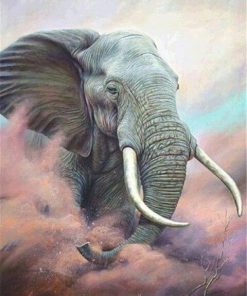Elephants Moon Scene Paint By Numbers
