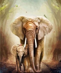 Elephant Family Paint By Numbers