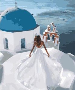 Modern Santorini Bride Paint By Numbers