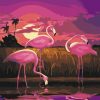 Pink Flamingo Bird Paint By Numbers