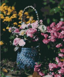 Pink Rose Bouquet Paint By Numbers