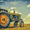 Vintage Tractor Scene Paint By Numbers