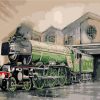 Factory Train Engines Paint By Numbers