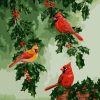 Red Cardinal Birds Paint By Numbers