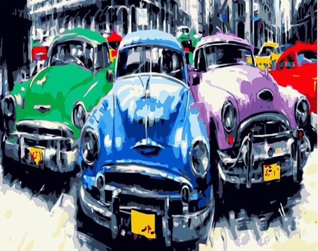 Vintage Havana Car Paint By Numbers