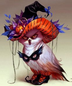 Halloween Witch Owl Paint By Numbers