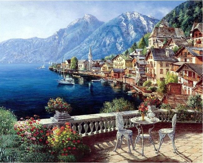 Hallstatt Lake Austria Paint By Numbers