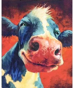 Happy Cow and Calf Paint By Numbers