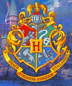 Hogwarts Movie Logo Paint By Numbers