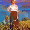 Harvest Women in Farmland Paint By Numbers