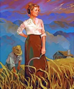 Harvest Women in Farmland Paint By Numbers
