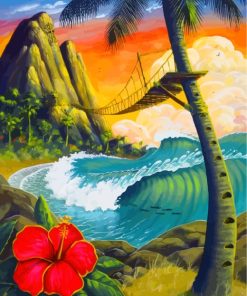 Hawaiian Island Seascape Paint By Numbers