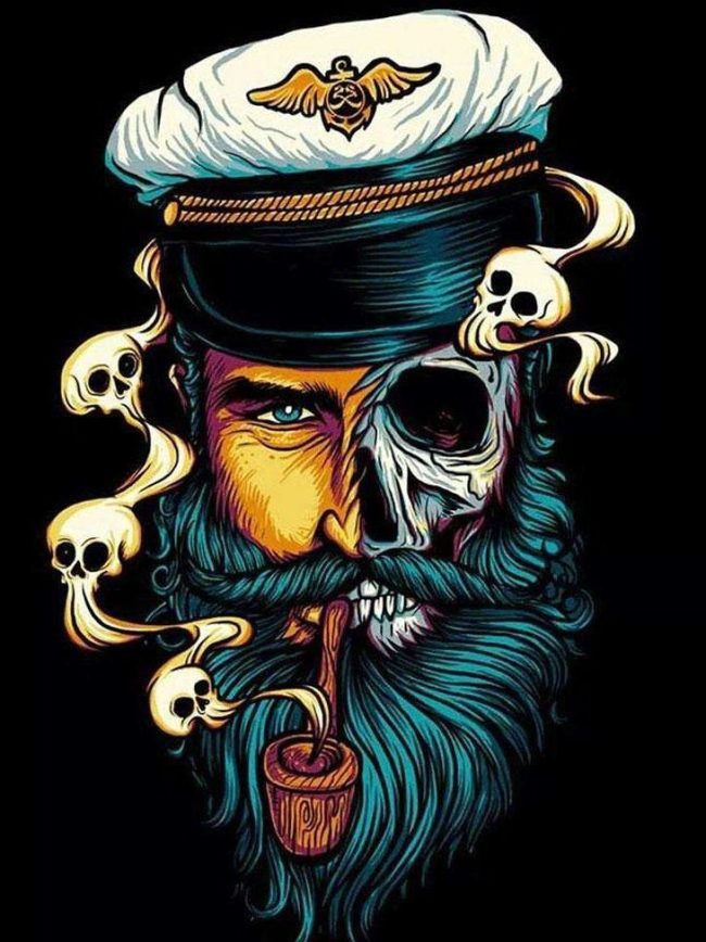 Captain Skull Paint By Numbers