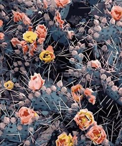 Purple Prickly Pear Flower Kit Paint By Numbers