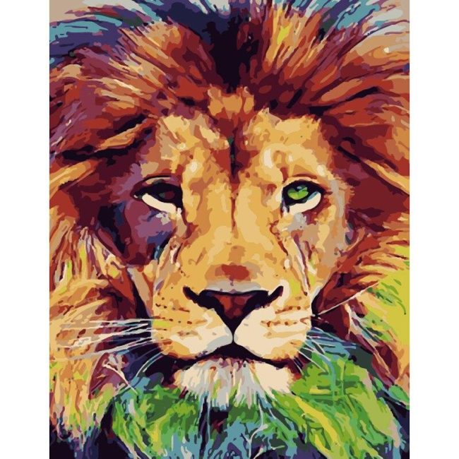 Lion Animal Art Paint By Numbers