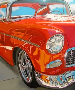 Vintage Car Headlight Paint By Numbers