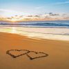 Beach Sunset Hearts Paint By Numbers