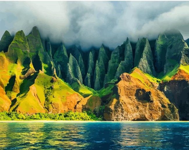 Beautiful Napali Coast Paint By Numbers