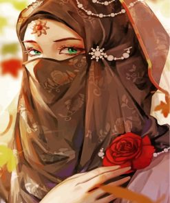 Anime Hijabi Girl Paint By Numbers