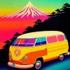 Hippie Van Colorful Camper Paint By Numbers