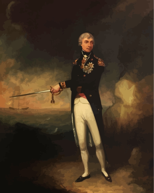 Finalizing the Horatio Nelson Admiral Paint By Numbers Artwork
