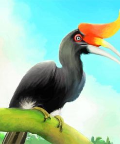 Great Hornbill Bird Paint By Numbers