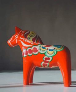 Colorful Dala Horse Paint By Numbers