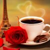 Parisian Coffee and Roses Paint By Numbers