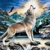 Howling Wolf Animal Art Paint By Numbers