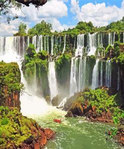 Majestic Iguazu Falls Nature Paint By Numbers