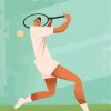 Illustrated Tennis Players Paint By Numbers