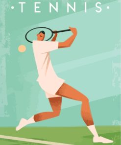 Illustrated Tennis Players Paint By Numbers