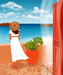 Elegant Woman In Hat Paint By Numbers