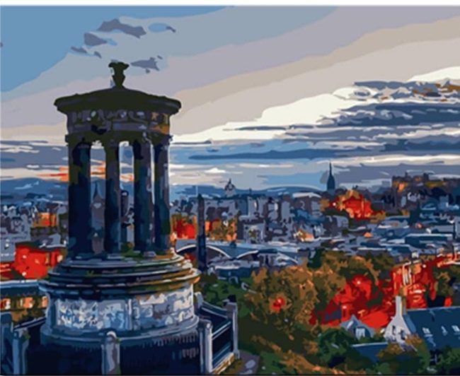 Calton Hill Scotland Cityscape Paint By Numbers