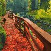 Autumn Oregon Creek Scenery Paint By Numbers