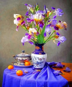 Iris Flowers Still Life Paint By Numbers