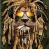 Jamaican Lion Portrait Paint By Numbers