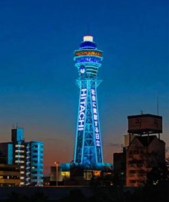 Osaka Cityscape Night Towers Paint By Numbers