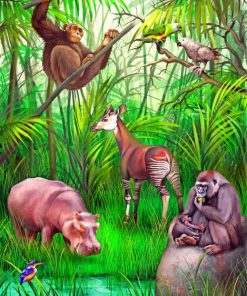 Jungle Safari Animals Paint By Numbers