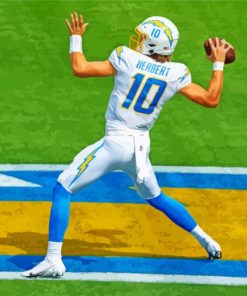 Justin Herbert Football Paint By Numbers