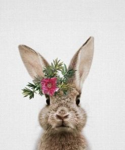 Floral Rabbit Crown Paint By Numbers