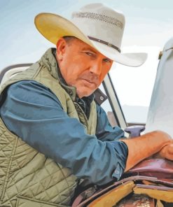 Kevin Costner Cowboy Icon Paint By Numbers