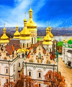 Kiev Pechersk Lavra Landscape Paint By Numbers