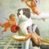 Angels and Cats Fantasy Paint By Numbers