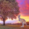 Kangaroo in Sunset Paint By Numbers