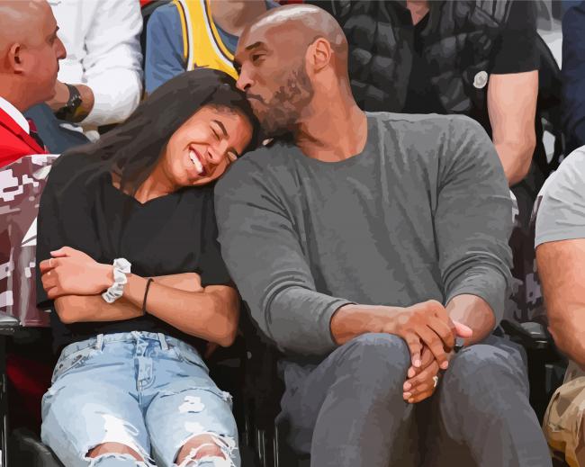 finalizing Kobe Bryant paint by numbers