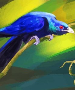 Blue Koel Bird Paint By Numbers